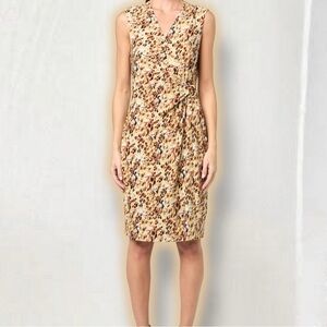 NWT Kasper ‘Naomi’ Everyday Knit Surplice Dress in “Daffodil / Vanilla Ice” 20W